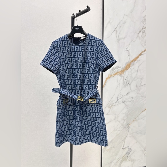 Meet the Posher Dresses & Skirts - Fendi blue denim dress